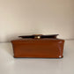 Tory Burch Robinson small brown top handle bag detail