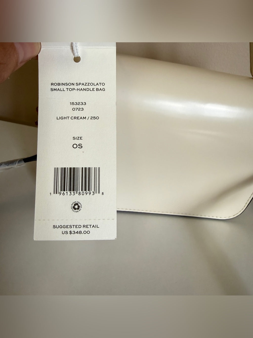 Tory Burch Robinson top handle bag detail