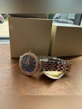 Michael Kors Two-Tone Rose Gold & Silver Watch MK3651 product detail