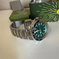 Fossil BQ2506 green dial bracelet watch detail