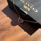 Coach F27135 rose gold heart necklace detail