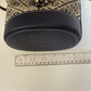 Tory Burch blue and brown mini bucket bag detail