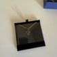 Swarovski Leslie black crystal snake pendant necklace detail