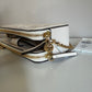 Tory Burch quilted cream leather chain crossbody detail