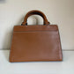 Tory Burch Miller leather satchel in brown detail