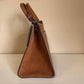 Tory Burch Miller leather satchel in brown detail