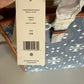 Tory Burch T Monogram blue and tan denim small tote detail