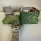 Fossil BQ2506 green dial bracelet watch detail