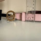 Coach 78181 pink leather belt detail