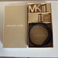 Michael Kors brown leather belt with gold buckle