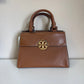 Tory Burch Miller leather satchel in brown detail