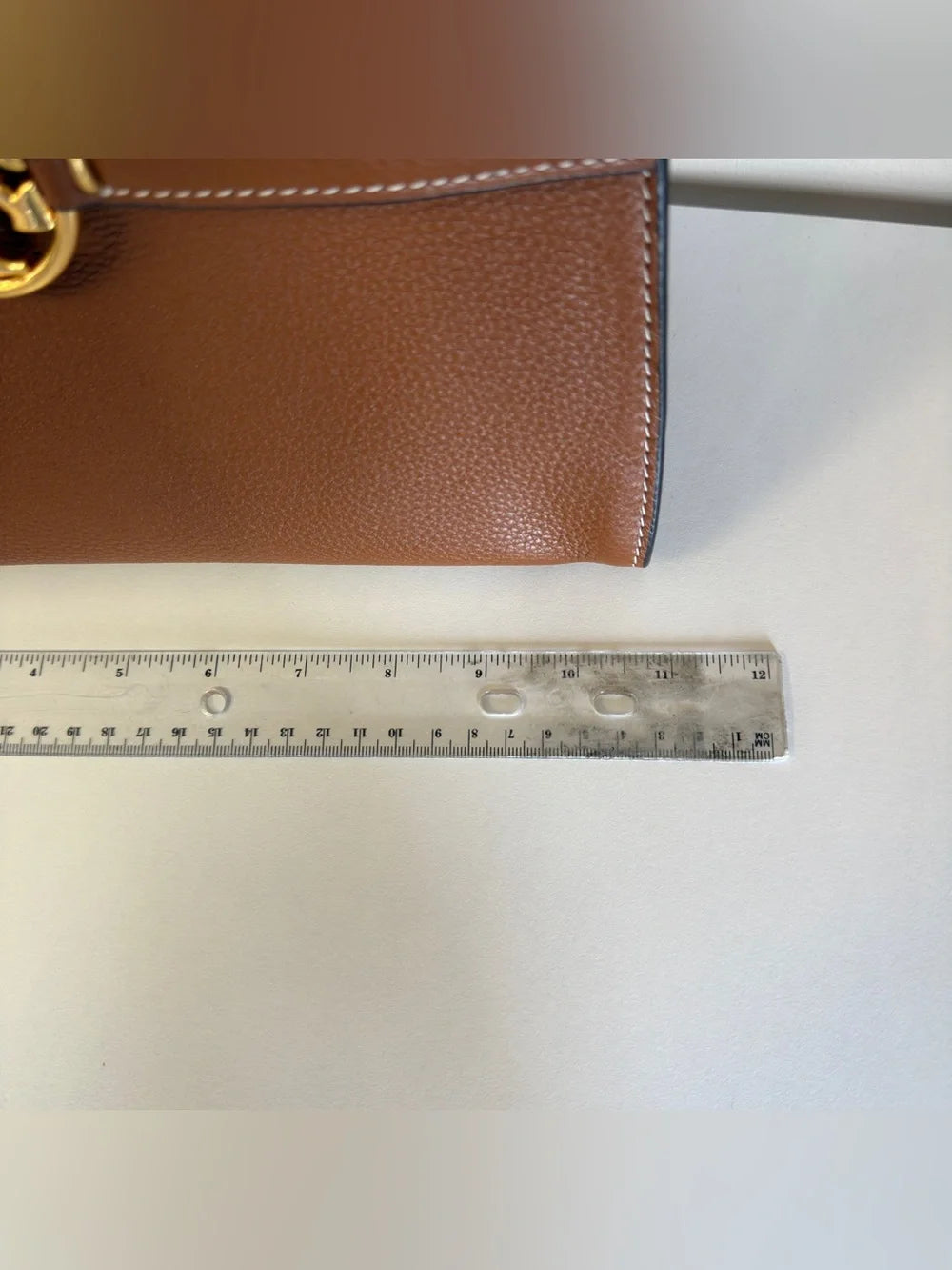 Tory Burch Miller leather satchel in brown detail