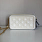Tory Burch quilted cream leather chain crossbody detail