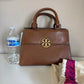 Tory Burch Miller leather satchel in brown detail