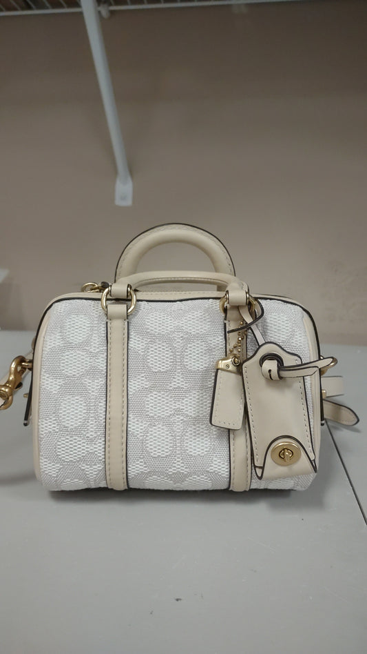 COACH CA115 Signature Textile Jacquard Ruby Satchel 18 - Chalk Ivory