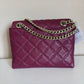 Kate Spade quilted shoulder bag in deep berry detail