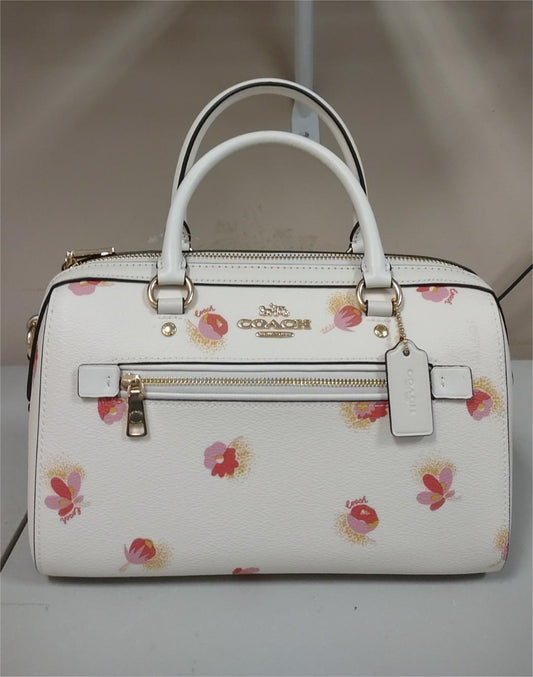 Coach C5801 Rowan Satchel with Pop Floral Print handbag - Chalk Multi