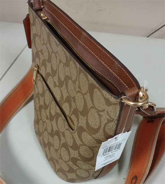 Coach CH484 Logan Duffle Crossbody in Signature Canvas Bag -Khaki/Canyon Multi