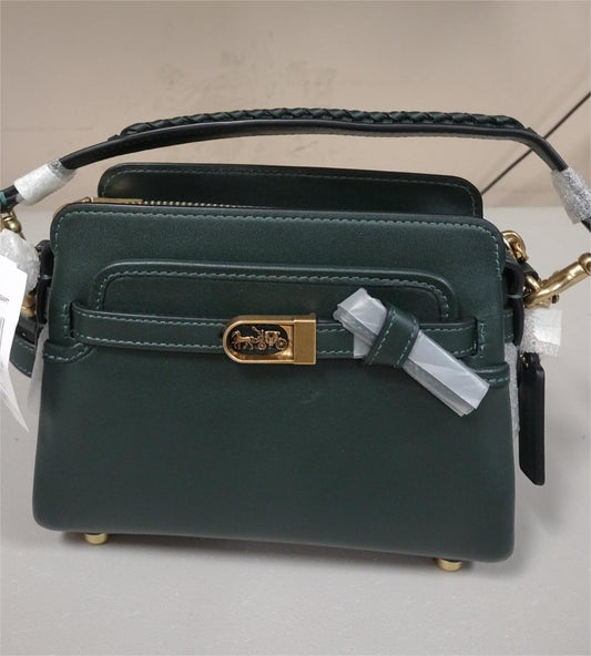 Coach C5372 whipstitch Leather Tate 18 Crossbody Bag - Amazon Green