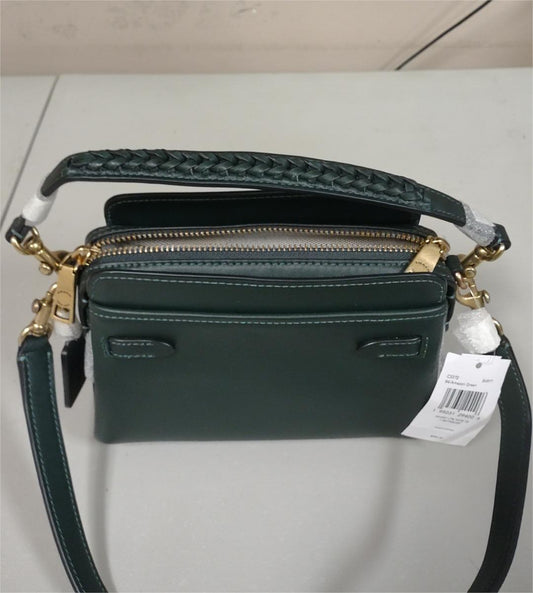 Coach C5372 whipstitch Leather Tate 18 Crossbody Bag - Amazon Green