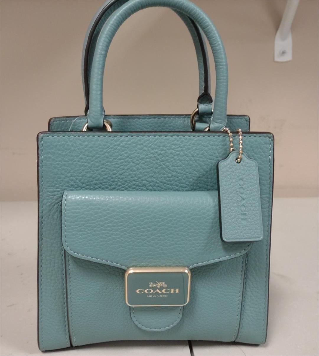 COACH C6778 Pebble Leather Mini Pepper Crossbody Bag - Marine