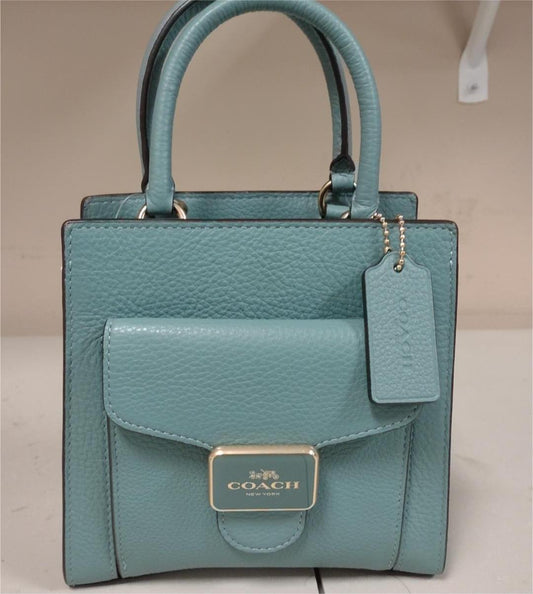 COACH C6778 Pebble Leather Mini Pepper Crossbody Bag - Marine