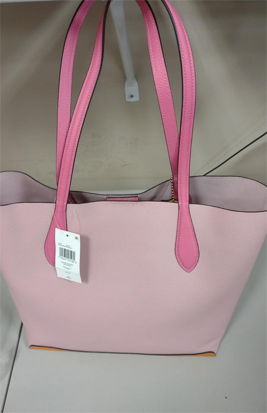 Coach CA097 Colorblock Pebble Leather Kia Tote - Carnation Multi