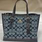 Coach CH228 Mollie Tote 25 Signature DNM Chambray & Smooth Leather - Denim Multi