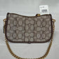 Coach C5418 Signature Jacquard Swinger 20 Mini Handbag Wristlet - Oak Maple