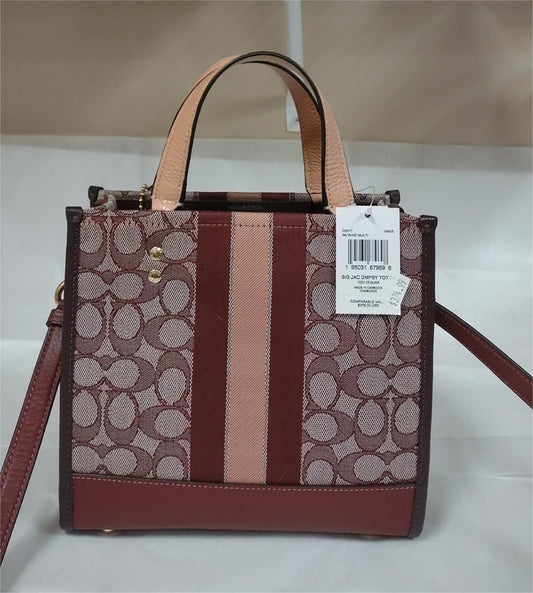 Coach C8417 Dempsey Tote 22 In Signature Jacquard With Coach Patch & Stripe