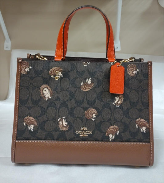 COACH CC428 Dempsey Carryall In Signature Canvas With Hedgehog Print