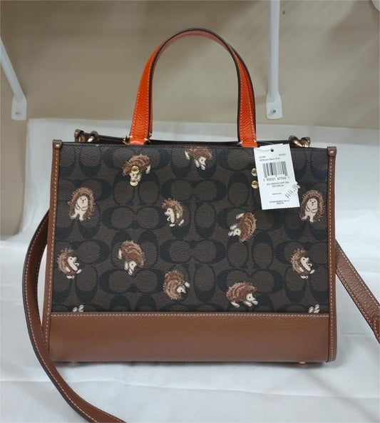 COACH CC428 Dempsey Carryall In Signature Canvas With Hedgehog Print