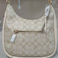 COACH C9191 Jules Hobo Pebble & Snake-Embossed Leather Bag-Light Khaki/Ivory Multi