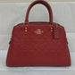 Coach C7278 Mini Lillie Carryall In Signature Leather Satchel Bag - Cherry