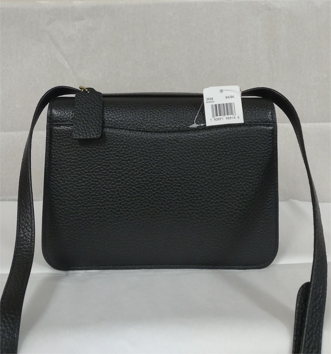 Coach 3928 soft Pebbled Leather ALIE Shoulder Bag - Black