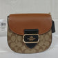 Coach CE565 Morgan Saddle Bag In Colorblock Signature Canvas - Khaki Multi