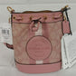 Coach C8322 Mini Dempsey Signature Jacquard with Stripe & Patch Bucket Bag-True Pink