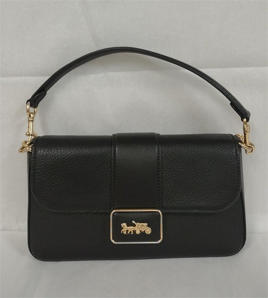 Coach CC058 Pebbled Leather Mini Grace Crossbody - Black