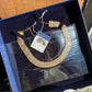 Swarovski gold necklace choker detail