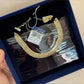 Swarovski gold necklace choker detail