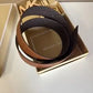 Michael Kors brown leather belt label