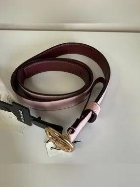 Coach 78181 pink leather belt detail