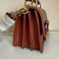 Coach C8450 brown signature satchel detail