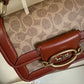 Coach C8450 brown signature satchel detail