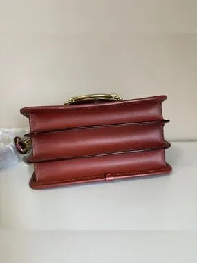 Coach C8450 brown signature satchel detail