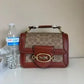 Coach C8450 brown signature satchel detail
