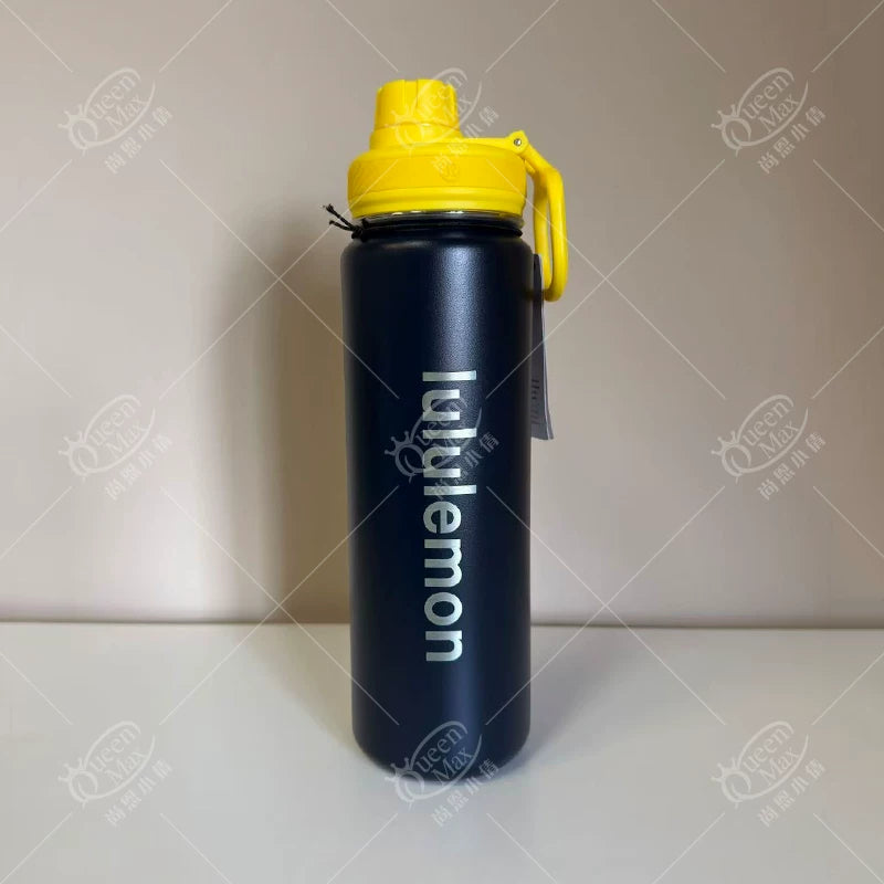 lululemon Back to Life Sport Bottle 24 oz - Black / Maize Yellow