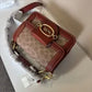 Coach C8450 brown signature satchel detail