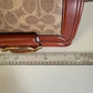 Coach C8450 brown signature satchel detail