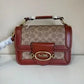 Coach C8450 brown signature satchel front view